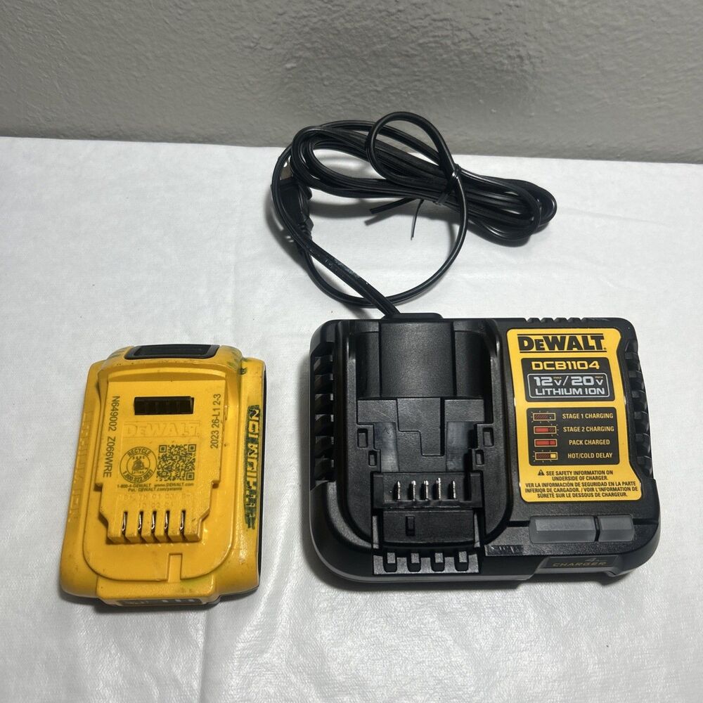 DEWALT 20V Battery + Charger Kit, Yellow/Black